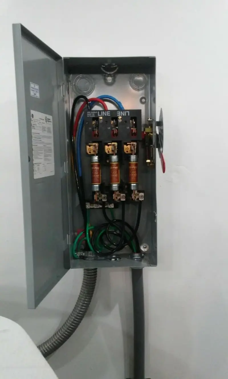 Three-phase disconnect switch installed for Electrical Wiring & Rewiring in Lynn